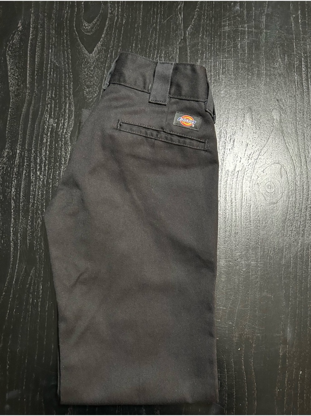 Dickies Black Straight-Leg Work Pants with Logo Tab
